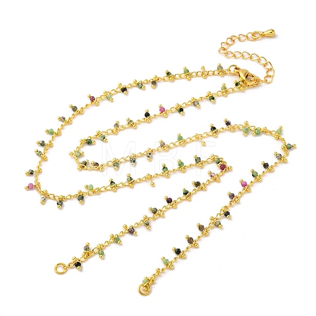 Brass Cable Chain Necklace Making KK-K337-12G-01-1