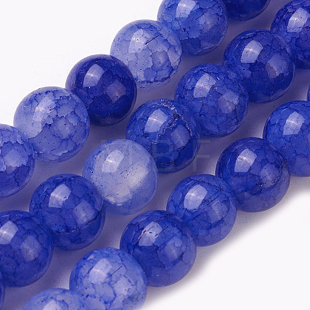 Crackle Glass Beads Strands GLAA-F098-05C-11-1