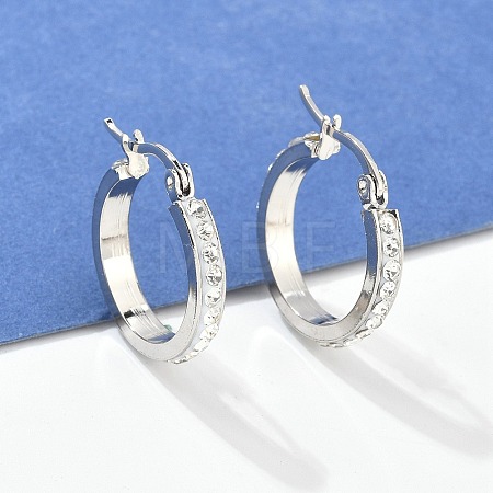 304 Stainless Steel Hoop Earrings EJEW-N0031-11P-1