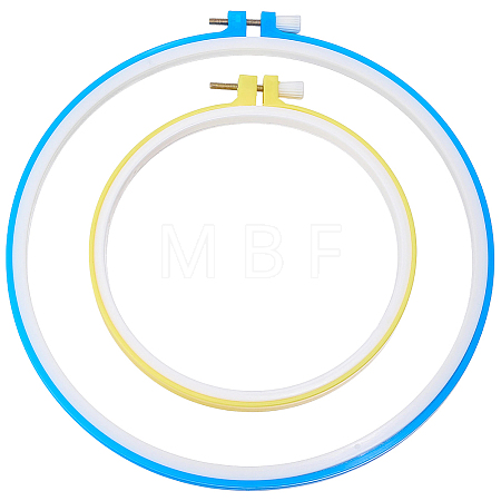 2Pcs 2 Colors Embroidery Hoops DIY-GF0014-40-1