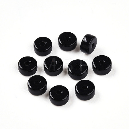 Opaque Solid Color Glass Beads GLAA-N007-6x3mm-A01-1