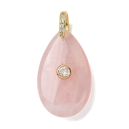 Natural Rose Quartz Pendants G-B188-01G-05-1