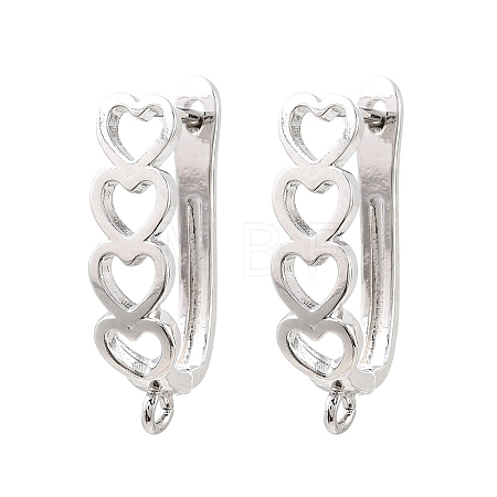 Brass Hoop Earring Findings KK-CBA5558-01P-1