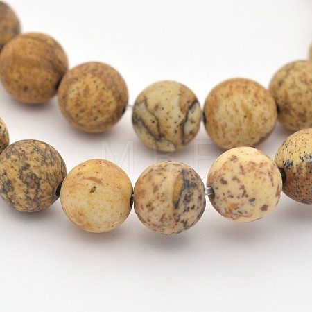 Natural Picture Jasper Beads Strands X-G-D659-6mm-1
