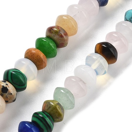 Mixed Gemstone Beads Strands G-P559-A14-01-1