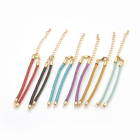 Adjustable Nylon Cord Bracelet Making MAK-F026-B-G-1
