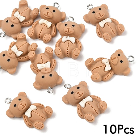 10Pcs Opaque Resin Pendants RESI-YW0004-12B-1