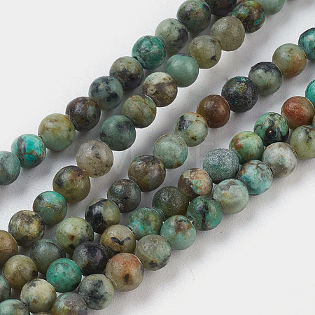 Natural African Turquoise(Jasper) Bead Strands G-A130-2mm-L03-1