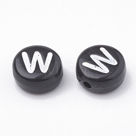 Opaque Acrylic Beads SACR-N002-02W-1
