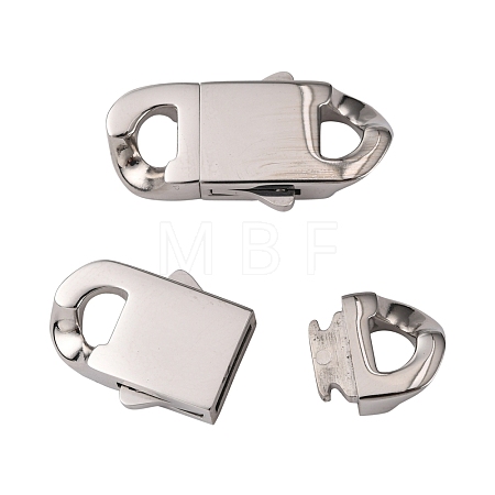 Non-Tarnish 304 Stainless Steel Box Clasps STAS-S080-03B-P-1