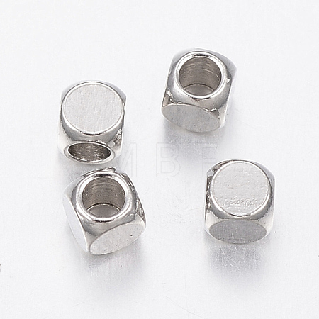 Tarnish Resistant 304 Stainless Steel Beads STAS-H426-02-3MM-1