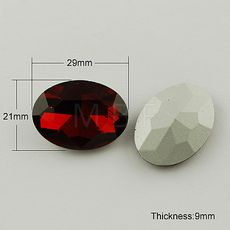 Glass Pointed Back Rhinestone X-RGLA-Q011-29x21mm-4-1