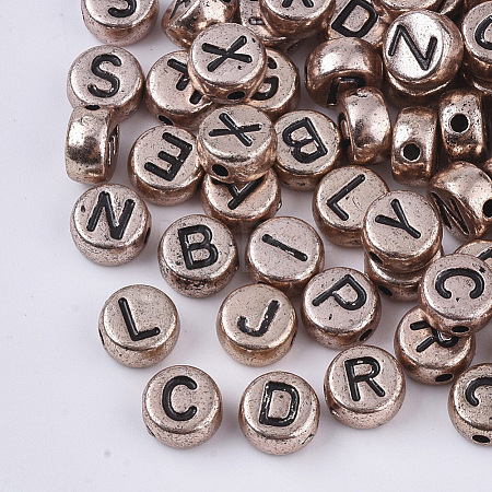 Plating Acrylic Beads X-PACR-T010-002RG-1
