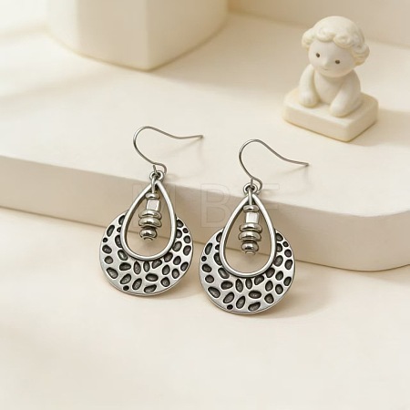 Alloy & CCB Plastic Beads Dangle Earrings WGFA69B-01-1
