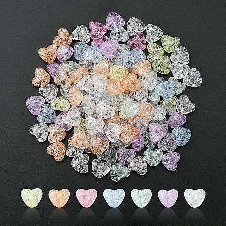 Transparent Crackle Acrylic Beads MACR-YW0002-47-1