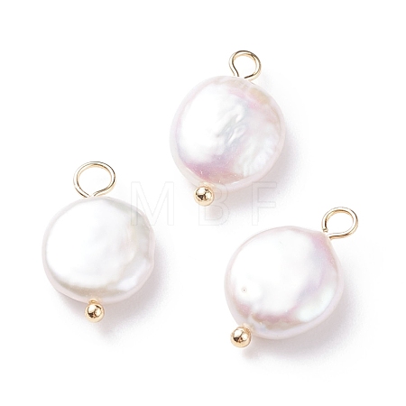 Natural Baroque Pearl Keshi Pearl Pendants PALLOY-JF01494-01-1