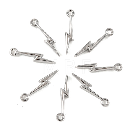 SHEGRACE Brass Lightning Bolt Charms XGR0168P-106P-1