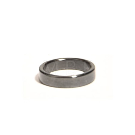 Dyed & Heated Black Agate Finger Rings IK0879-8-1