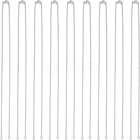 Half Finished 304 Stainless Steel Cable Chain Necklaces STAS-UN0038-66P-1