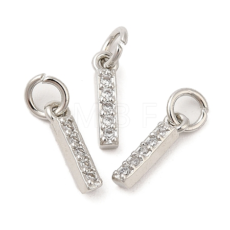 Brass Micro Pave Grade AAA Cubic Zirconia Charms LS-ZIRC-P067-11P-I-NR-1