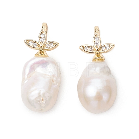 Baroque Natural Edison Keshi Pearl Pendants PALLOY-JF05194-1