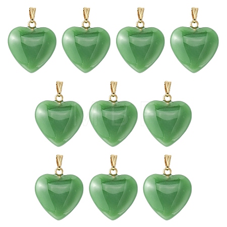 Imitation Jade Glass Pendants GLAA-YW0003-01A-1