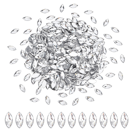 400Pcs Imitation Taiwan Acrylic Rhinestone Cabochons GACR-HY0001-01-1