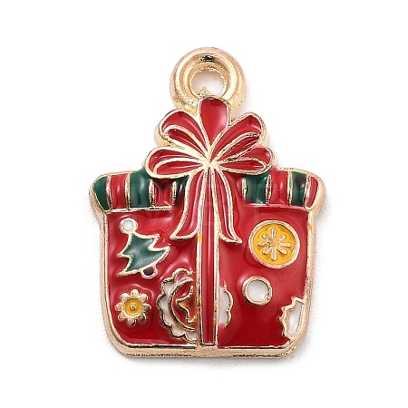 Christmas Theme Alloy Enamel Pendants ENAM-D060-04A-1