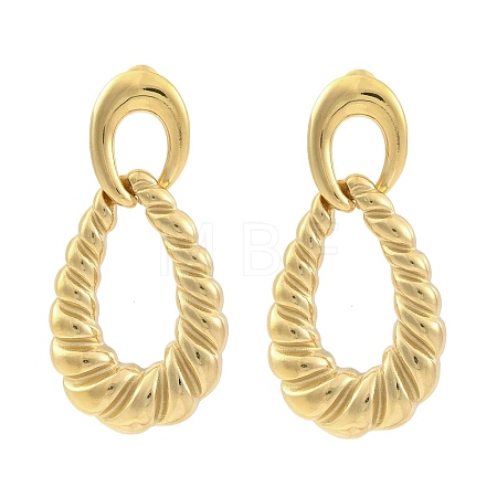 Ion Plating(IP) 304 Stainless Steel Stud Earrings for Women EJEW-N054-16G-1