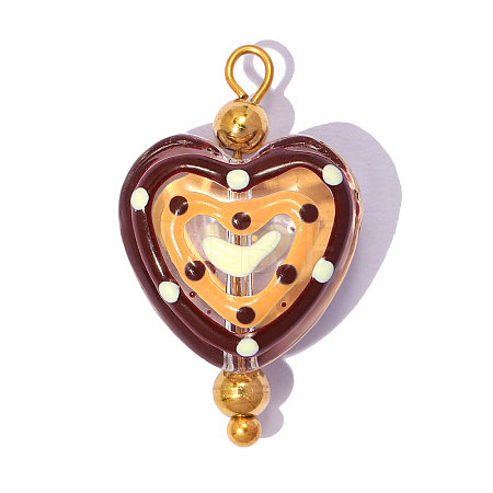 304 Stainless Steel with Glass Pendants GL-OY001-03G-03-1