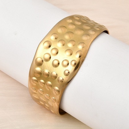 304 Stainless Steel Wide Open Cuff Bangles BJEW-K264-08G-1