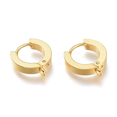 304 Stainless Steel Huggie Hoop Earrings Findings X-STAS-I167-01A-G-1