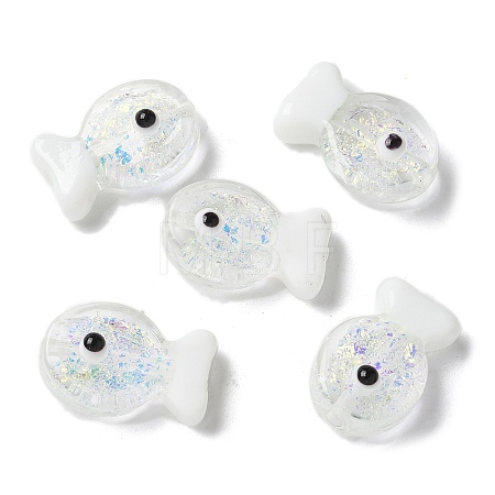 Handmade Foil Lampwork Fish Beads FOIL-Z001-01J-1