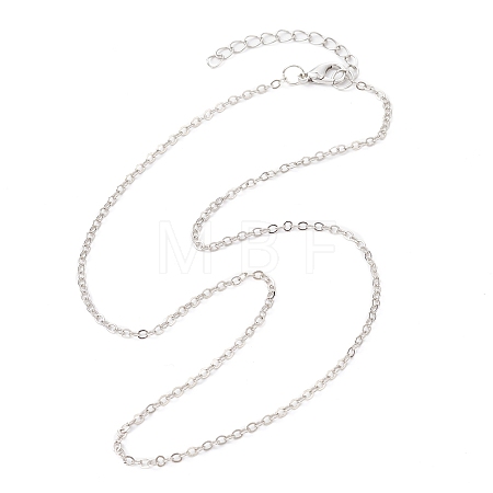 Brass Cable Chain Necklaces NJEW-JN04511-03-1