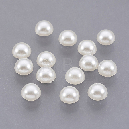 5000pcs ABS Plastic Imitation Pearl Cabochons SACR-S738-5mm-Z24-1