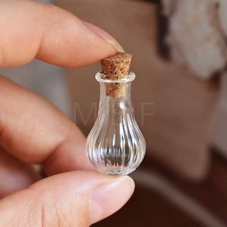 Clear Glass Cork Bottles Ornament PW-WG89753-02-1
