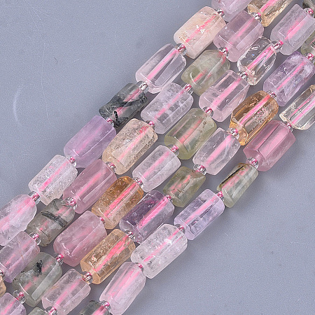 Natural Multi Color Quartz Beads Strands X-G-S345-8x11-016-1