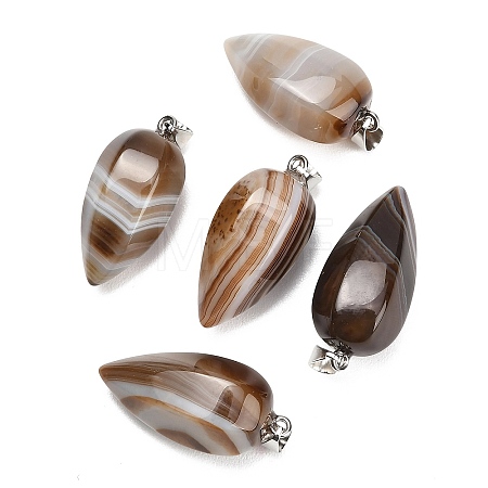 Natural Banded Agate Pendants GG-K002-16S-1