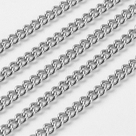 Tarnish Resistant 304 Stainless Steel Twist Chains CHS-R004-0.6mm-1