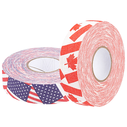 Gorgecraft 2 Rolls 2 Colors Bockey Masking Tape AJEW-GF0004-36B-1