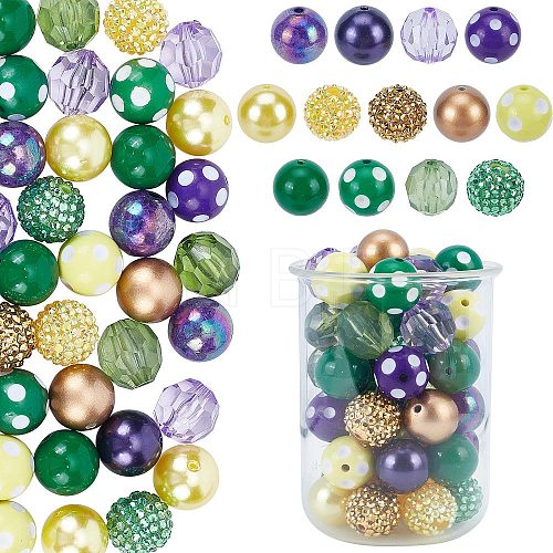   Mixed Style Acrylic Beads MACR-PH0001-60-1