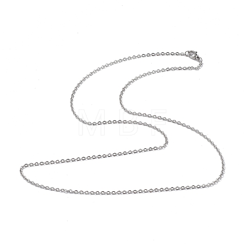 304 Stainless Steel Cable Chain Necklace for Men Women NJEW-K245-024D-1