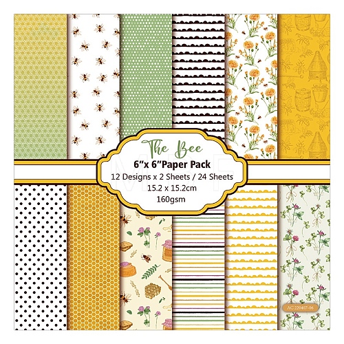 24Pcs 12 Styles Scrapbook Paper Pads PW-WG54B60-01-1