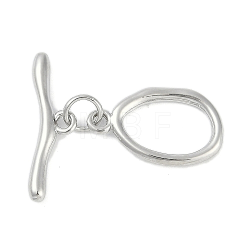 Brass Toggle Clasps KK-K391-09P-1