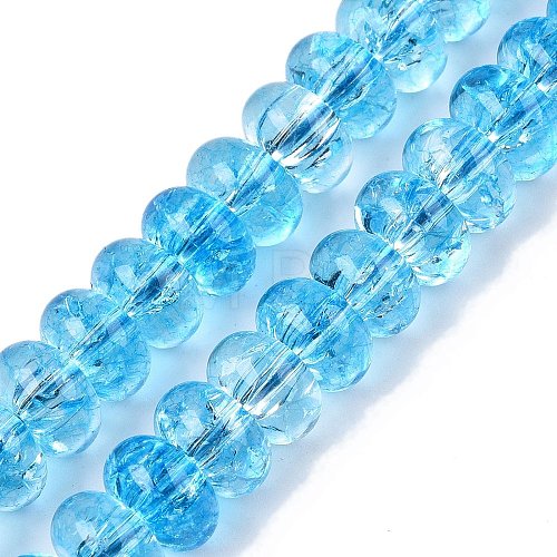 Baking Paint Transparent Glass Beads Strands DGLA-N005-12C-1