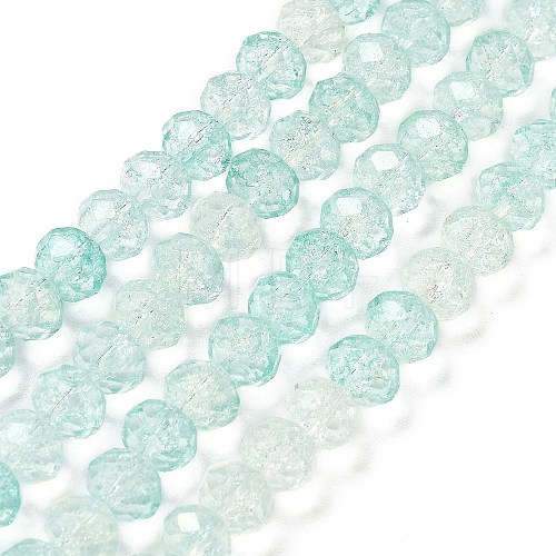 Crack Glass Beads Strands GLAA-M049-01O-1