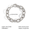 304 Stainless Steel Cable Chain Bracelets for Women HO5603-2-1