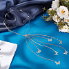 Zinc Alloy Rhinestone Hair Bands OHAR-WH20007-01A-G-4