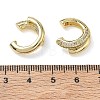 Brass Micro Pave Clear Cubic Zirconia Cuff Earrings KK-CBA56EF-39G-5