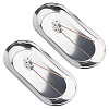 2Pcs Stainless Steel Oval Jewelry Storage Trays for Rings AJEW-ME0004-11-1